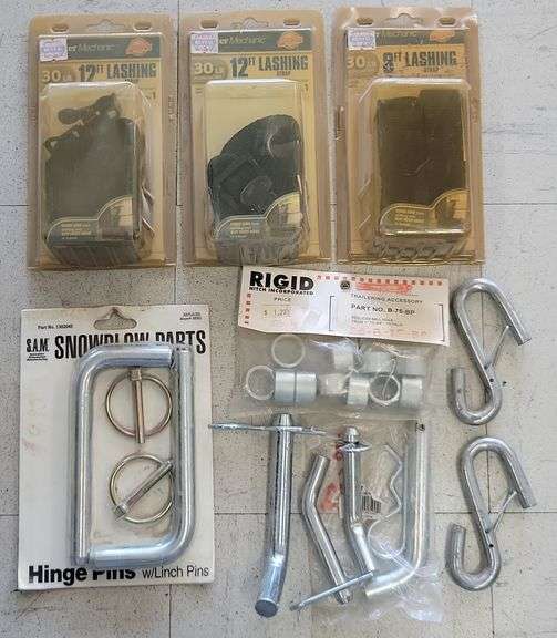8' And 12' Lashing Straps, Hinge Pins W/ Linch Pins,  S Hook With Safety Latch And More