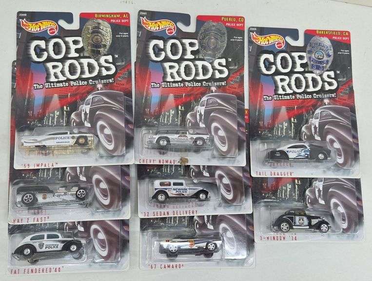 (E) Hot Wheels Cop Rods Die Cast - Kraft Auction Service, LLC