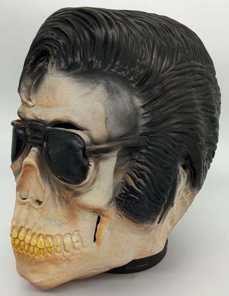 Vintage Distortions Unlimited Elvis Skull Rubber Latex Halloween Mask