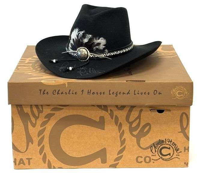 Charlie One Richard Petty Autographed Charlie 1 Horse Cowboy Hat - Kraft Auction ...