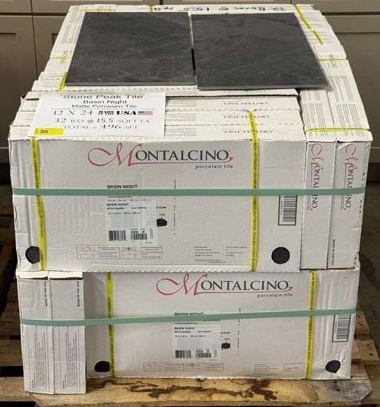 496 SqFt Stone Peak Basin Night Matte 12in x 24in Porcelain Tile