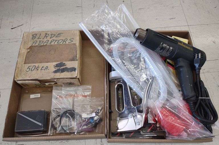 Kerosene Hand Operated Siphoners, Starrett Blue Chalk, Arrow T-50 Stapler, Etc