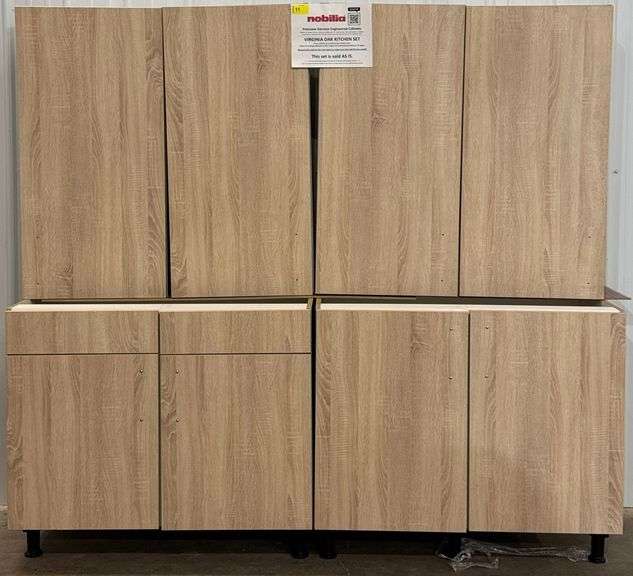 7pc NOBILIA Virginia Oak German Engineered Cabinet Set
