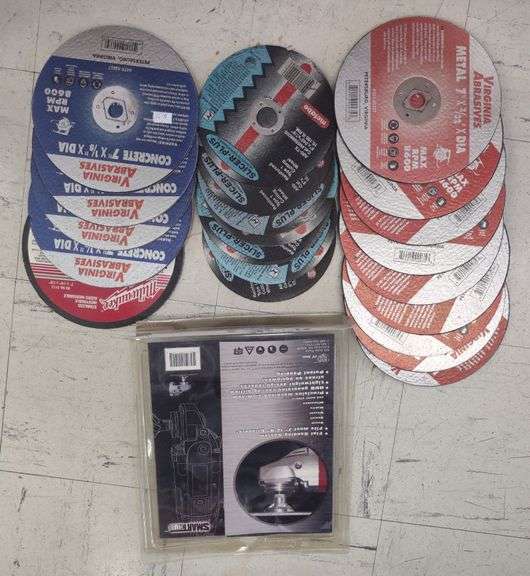 Virginia Abrasives Metal & Concrete Grinding Wheels, Slicer Plus Reinforced Type 1 Cutting Wheels, E