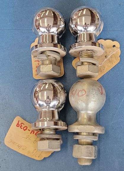 Four 1-⅞" Chrome Plated, Solid Steel Hitch Balls