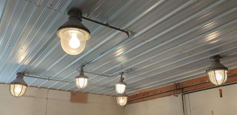 Vtg Appleton Electric Industrial Caged Cast Aluminum Lighting