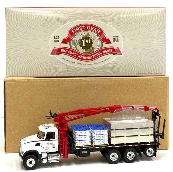 1st Gear 1:34 35th Anniversary Miller's Building Supply, Goshen, IN. Material Handler Mack Truck #42