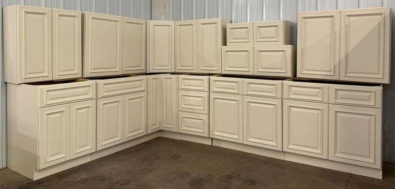 14pc Nantucket Linen Solid Wood Premium Kitchen Cabinet Set