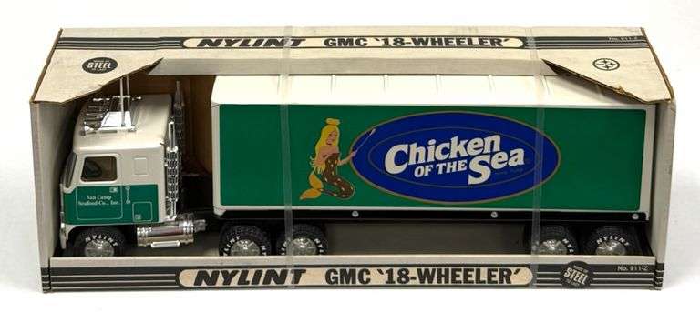 NYLINT Chicken of The Sea Brand Tuna Pressed Steel GMC 18-Wheeler in Box, No. 911-Z