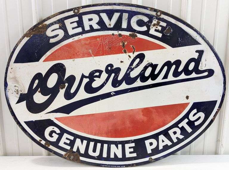 Vintage DSP Willys Overland Service  Dealership Advertising Sign