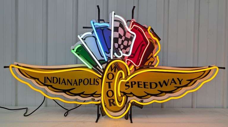 Custom Indianapolis Motor Speedway Neon Sign - Kraft Auction Service, LLC