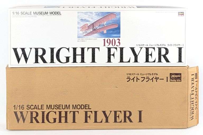 1/16 Scale Hasegawa 1903 Wright Flyer I Museum Model Kit - NIB - Kraft ...