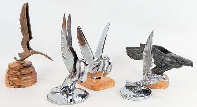Group Of 5 Bird Hood Ornaments / Radiator Cap Mascots - Kraft Auction ...