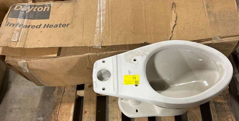 Gerber Porcelain Toilet & Dayton Infrared Heater Model 21MK94