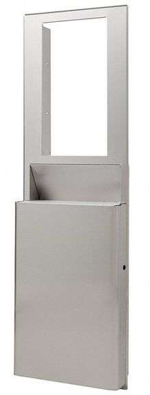Georgia Pacific Stainless Steel Recessed Wall Mount 10 Gallon Garbage Can