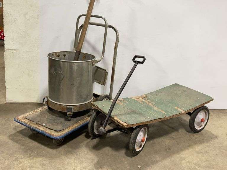 (S) Vintage Wagons and Aluminum Pot