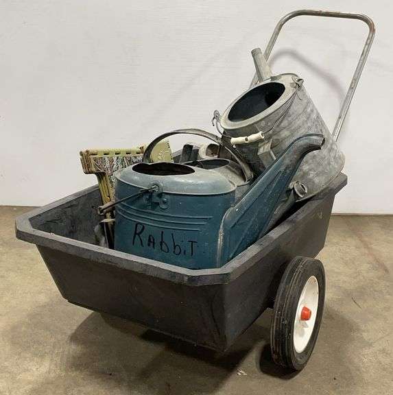 (S) Plastic Wheelbarrow, Galvanized Water Bucket, and more
