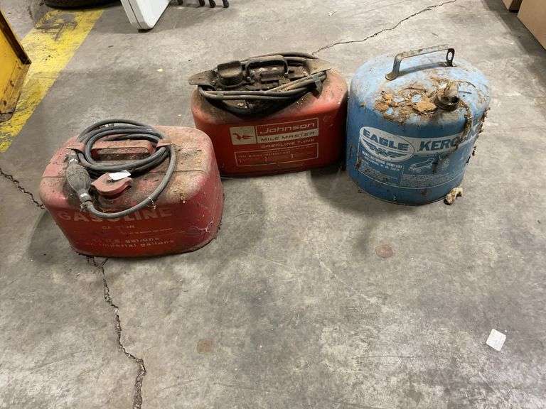(M) 3 Gas Cans 4 Gal. and 3 1/2 Gal.
