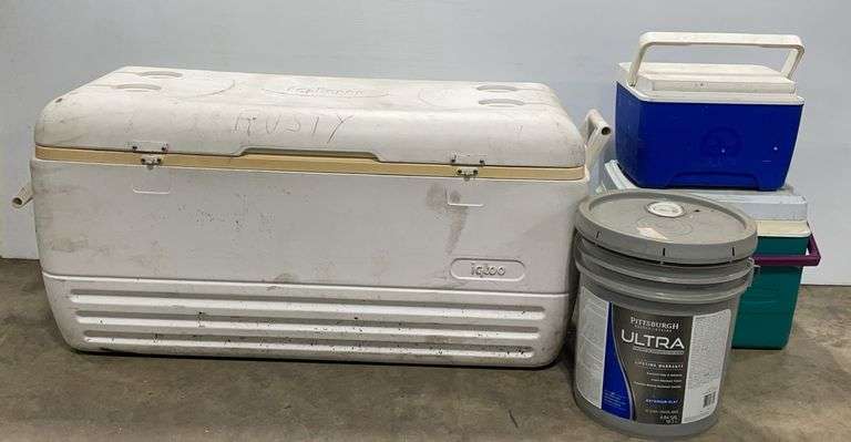 (S) Coolers and Pittsburgh 4.84 Gal. Pastel Base