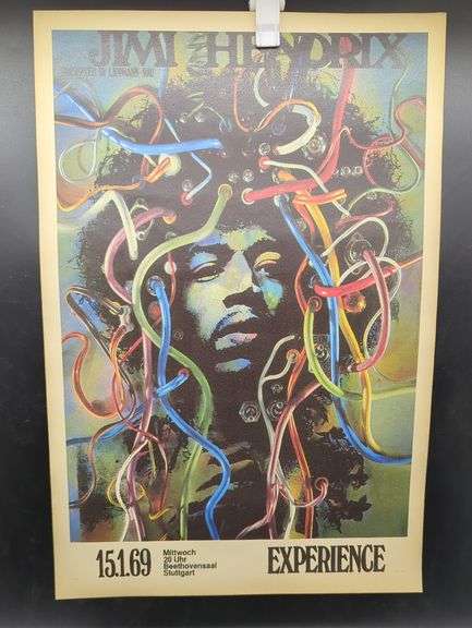 T) The Jimi Hendrix Experience ' 69' tour poster (non