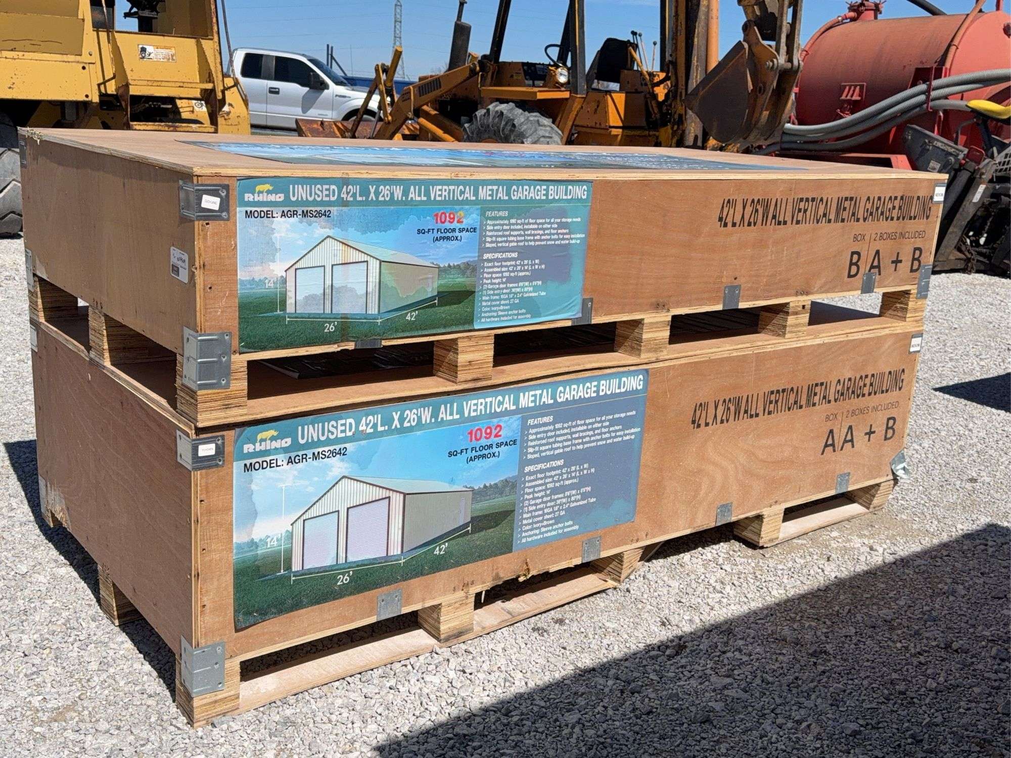 2026 RHINO 42' x 26' All Vertical Metal Garage Building - Kraft