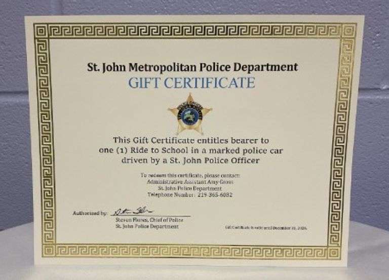 St. John Police Department Ride to School