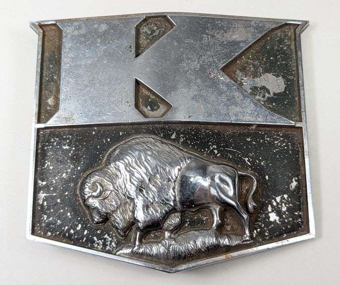 1940s-50s Kaiser Buffalo Automobile Emblem / Badge