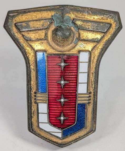 1949-1950 Mercury Automobile Enameled Emblem/ Badge