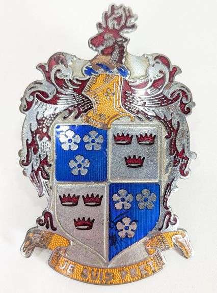 Large 1947-1950 Kaiser Frazer Automobile Enameled Emblem / Badge
