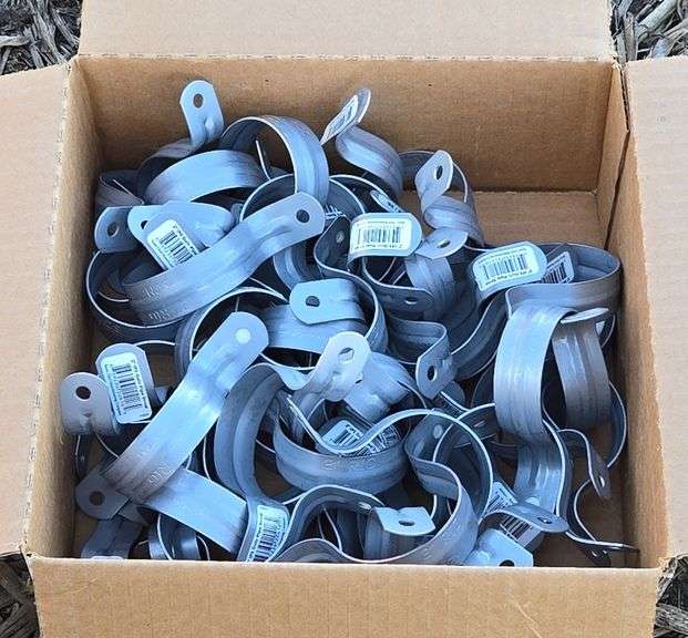 (FF)2 Boxes Of 2" IPS Galvanized Steel Two-Hole Pipe Strap