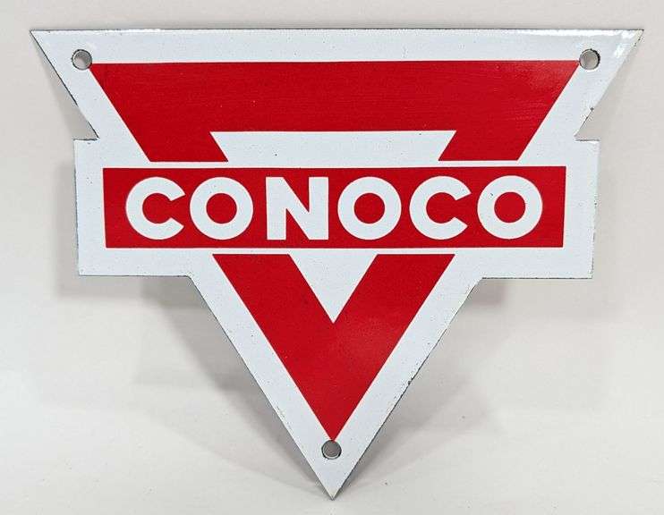 Porcelain CONOCO Gas Station Gas Pump Plate Sign