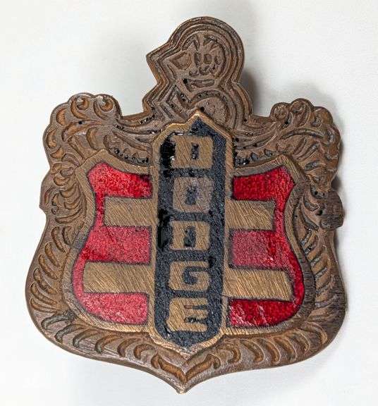 Early Dodge Automobile Enameled Emblem / Badge