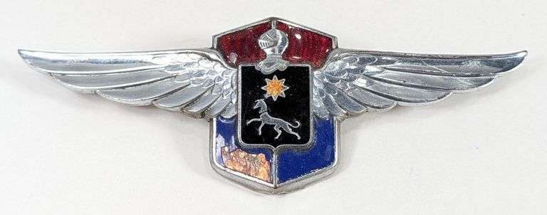 1927-1932 Cadillac LeSalle Automobile Enameled Emblem / Badge
