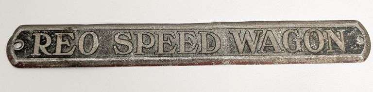 Original 1930s REO Speed Wagon Automobile Emblem / Badge