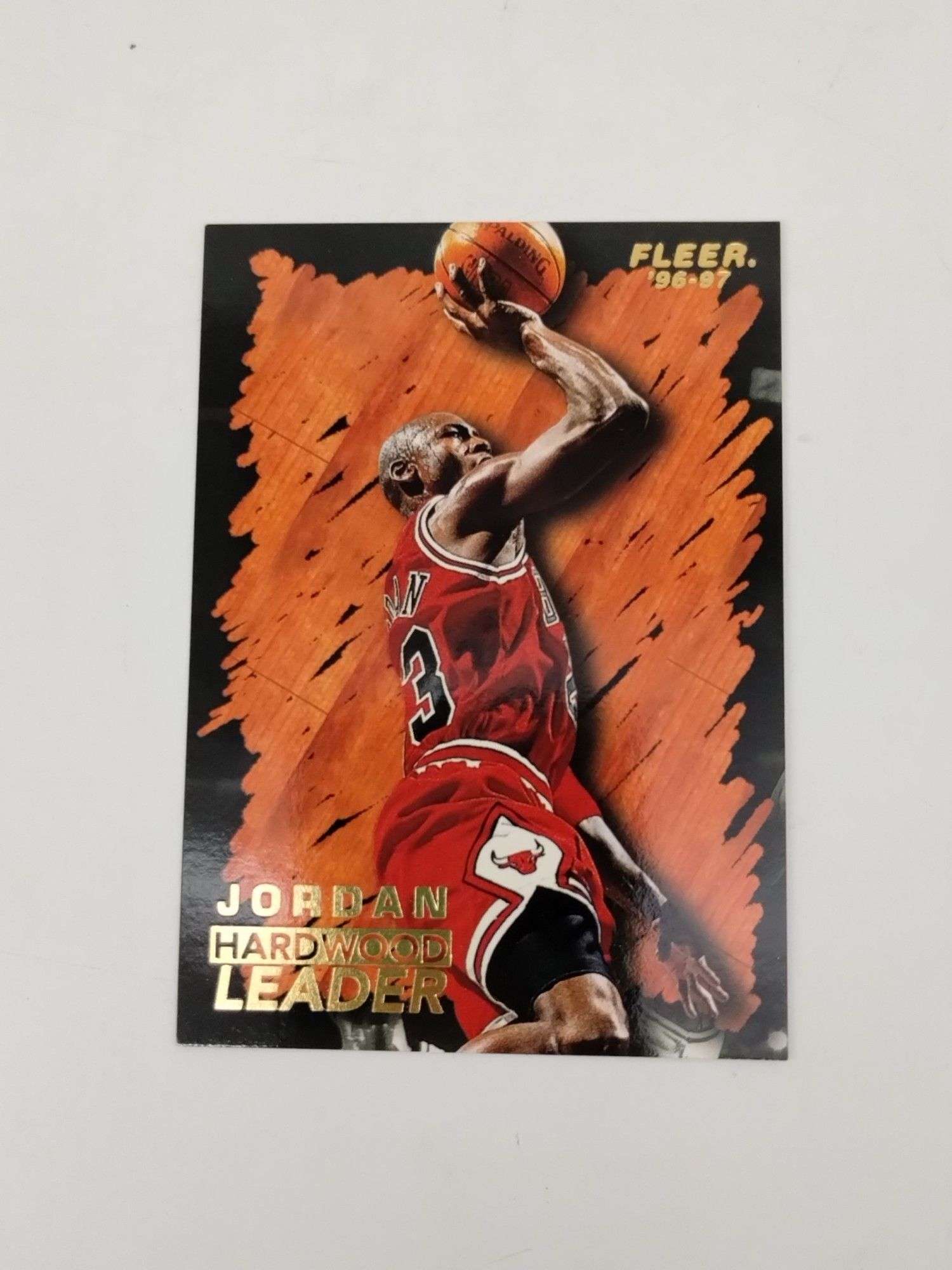 H) Fleer 1996-97 Michael Jordan hardwood leader card - Kraft 