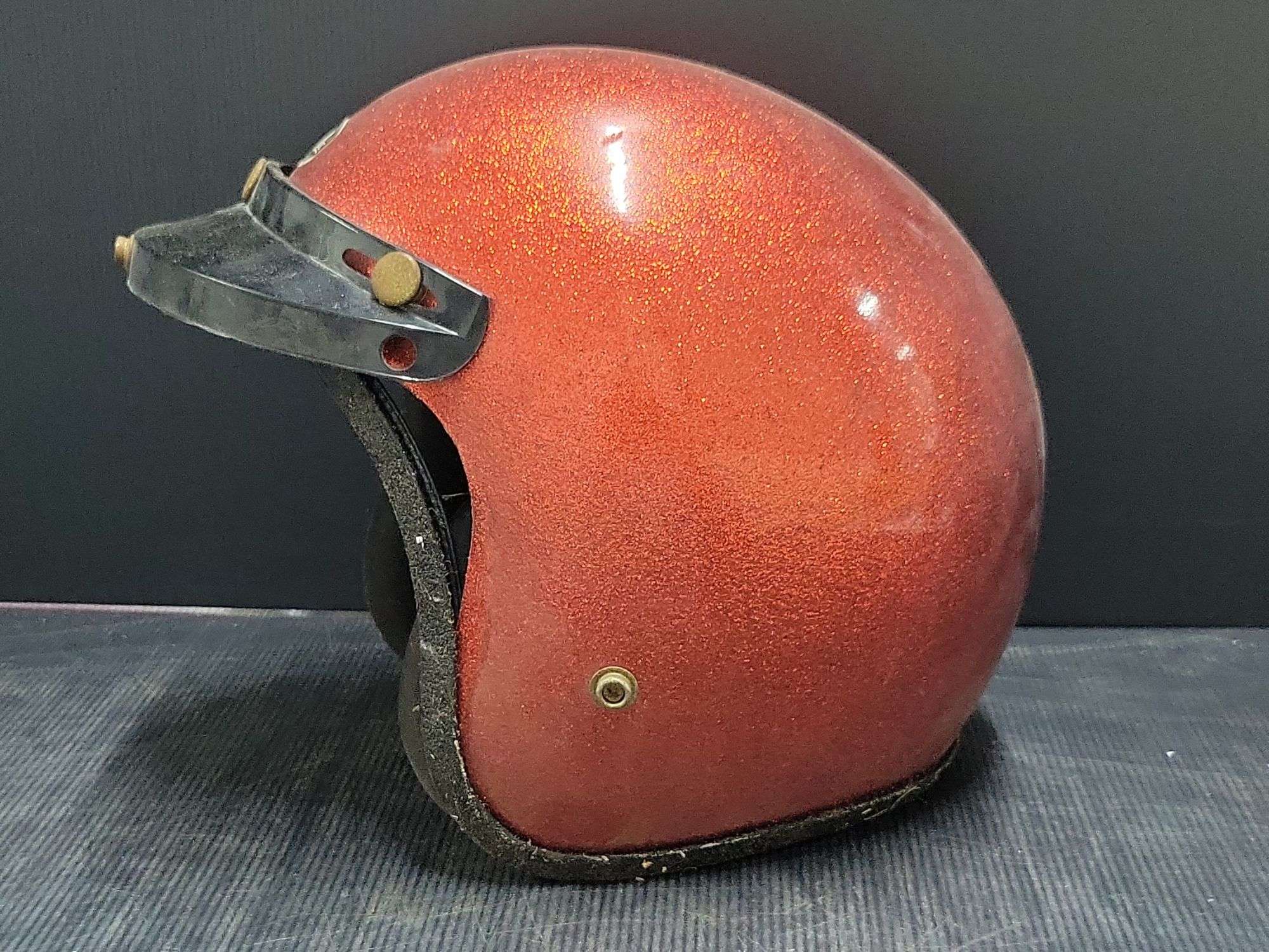 セキュリティ・セーフティ LEAR SIEGLER INC HELMET 1970s AB) 1970s Lear Siegler Bon Aire Metal Flake Motorcycle Helmet