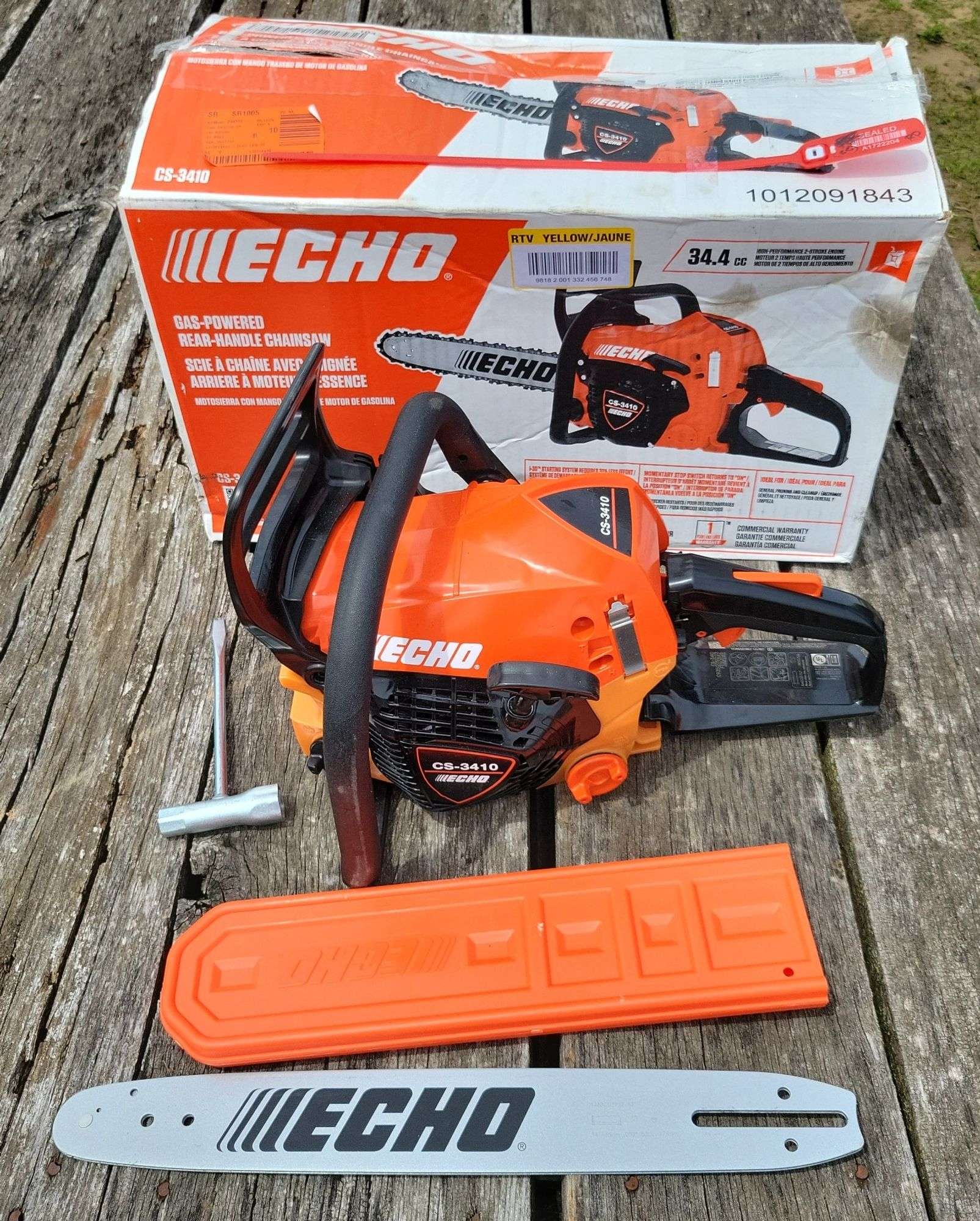 CC) ECHO CS-3410 Gas Powered Rear Handle Chainsaw - Kraft Auction