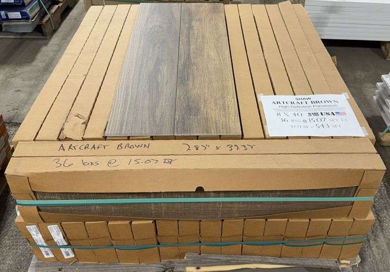 Shaw ARTCRAFT BROWN 8" x 40" High Definition Porcelain Tile