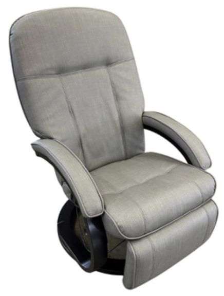 NIB KD Turin Euro Recliner With Lehrer Fabric In Vapor Color