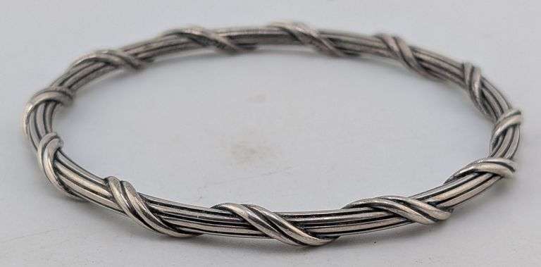 Peter Thomas Roth Sterling Silver Twisted Wire Bangle Bracelet