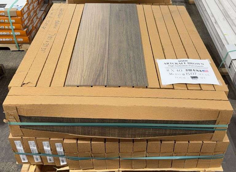 Shaw ARTCRAFT BROWN 8" x 40" High Definition Porcelain Tile