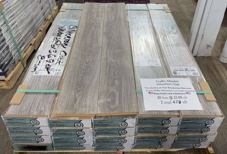 TrafficMaster SILVERTON OAK 8mm Water Resistant Laminate Wood Flooring