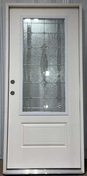 REEB 36" 3/4 Deco RH Pre-Hung Exterior Door