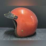 AB) 1970s Lear Siegler Bon Aire Metal Flake Motorcycle Helmet