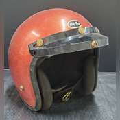 AB) 1970s Lear Siegler Bon Aire Metal Flake Motorcycle Helmet