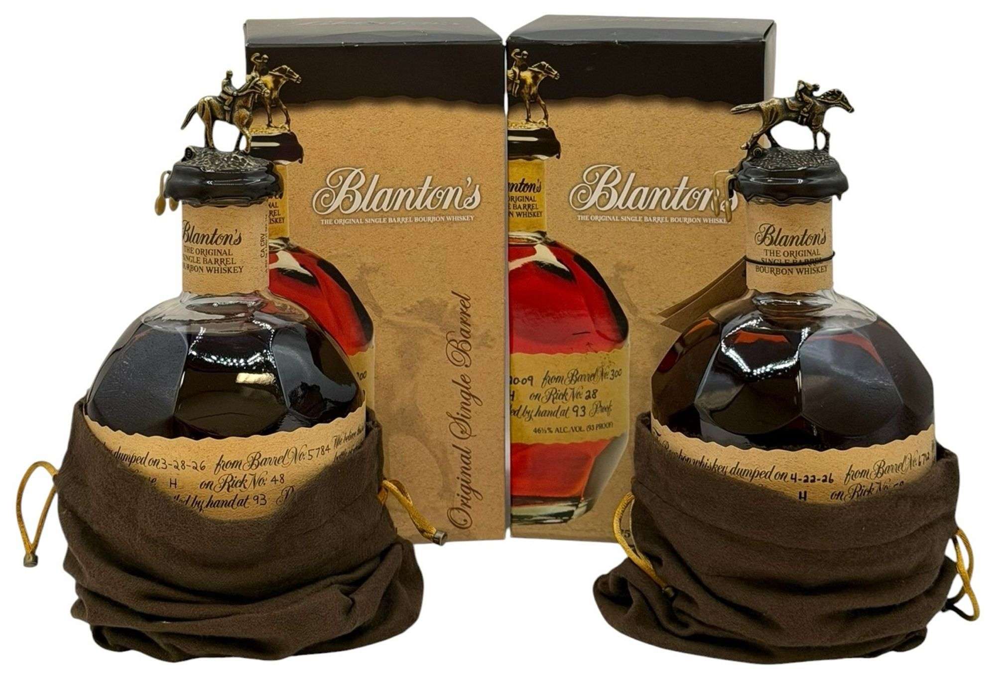2) 2026 Blanton's Original Single Barrel Bourbon Whiskey