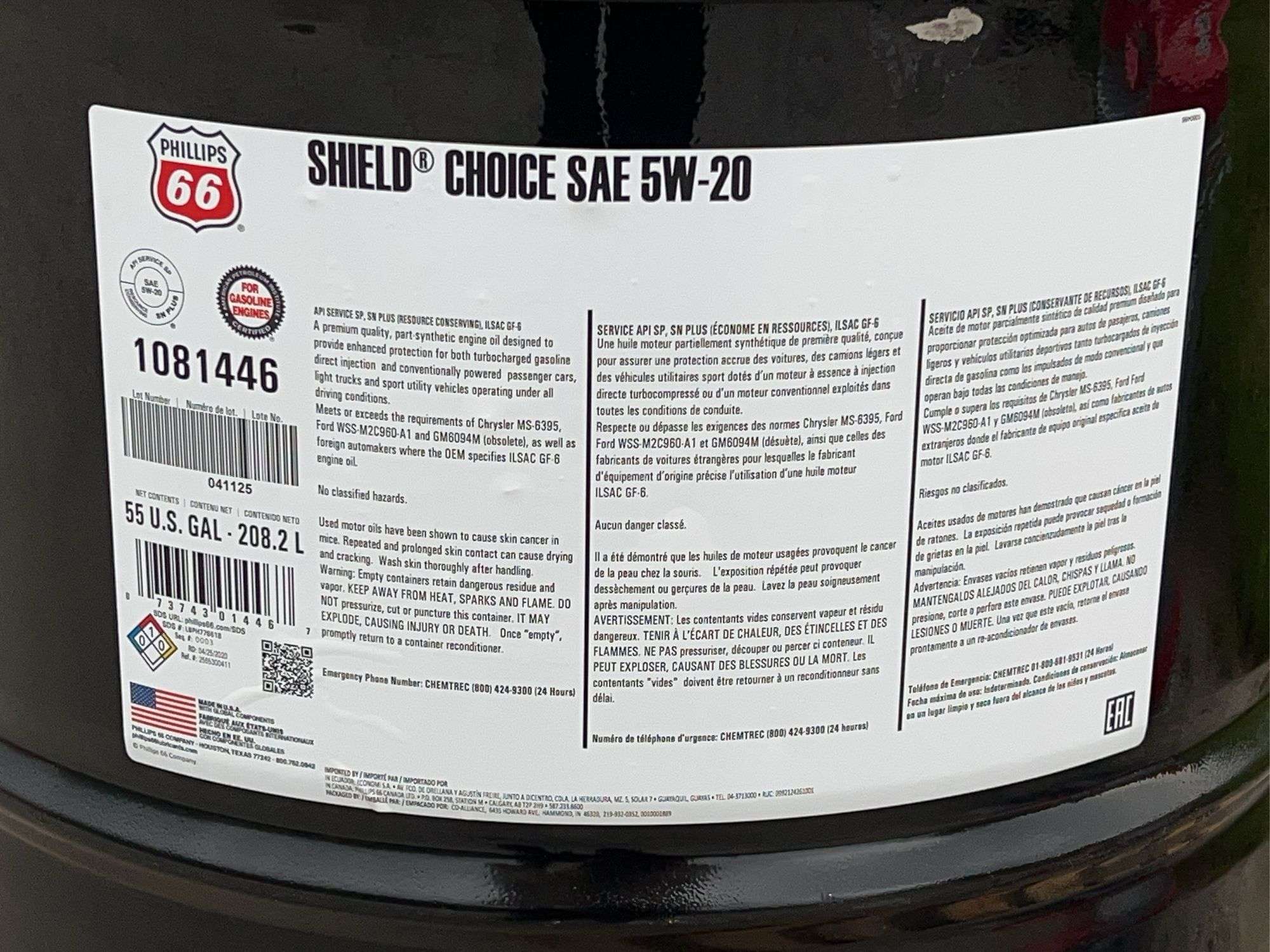 Phillips 66 Shield Choice SAE 5W-20 - Kraft Auction Service, LLC