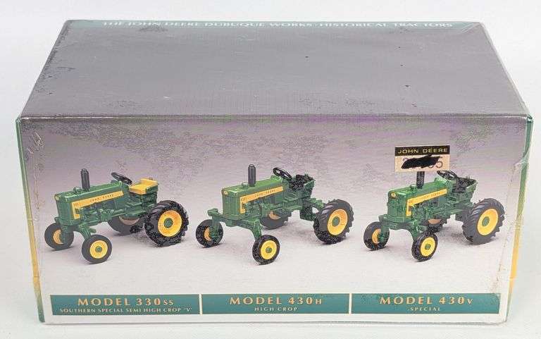 1/64 Ertl John Deere Model 330 Model 430 High Crop and Model 430 Special Tractor Set