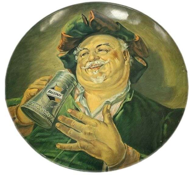 SS 1900s Falstaff Beer Tin Reproduction Advertisement Sign