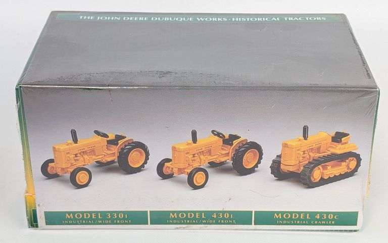 1/64 Ertl John Deere Model 330 and 430 Industrial Tractor Set